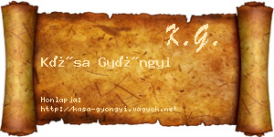 Kása Gyöngyi névjegykártya