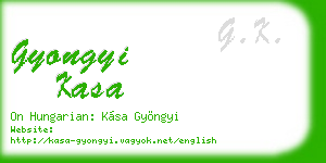 gyongyi kasa business card
